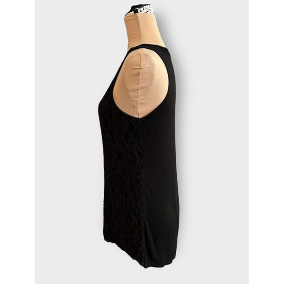 Vintage Area Women’s Medium Black Lace Detail Sleeveless Tank Top Blouse - Picture 5 of 9